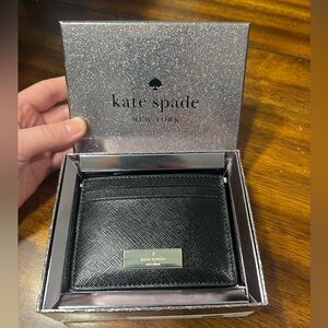 Kate Spade Black Saffiano Slim Card Holder